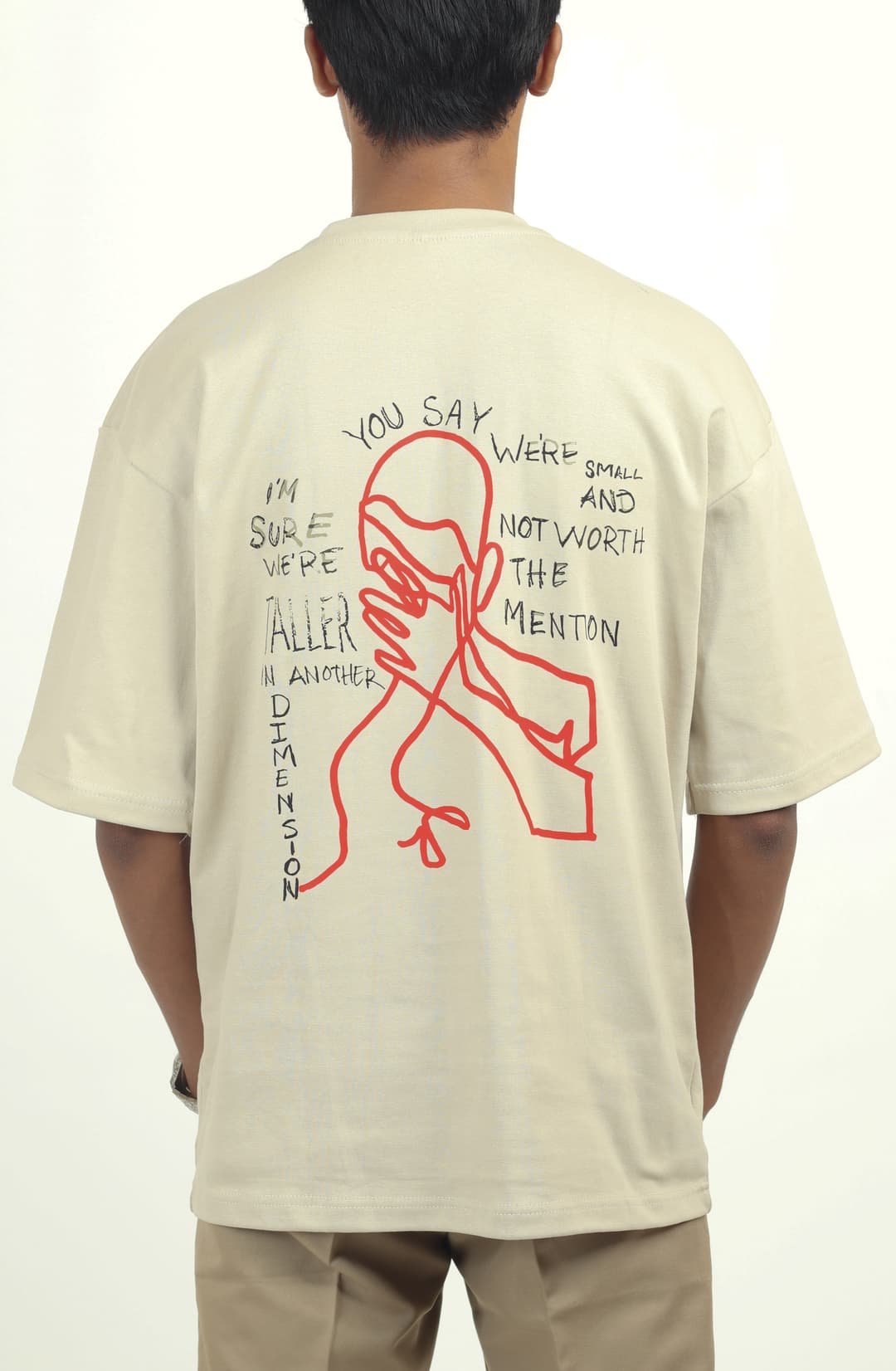 Blonded | Beige Unisex Oversized Tee | Snob