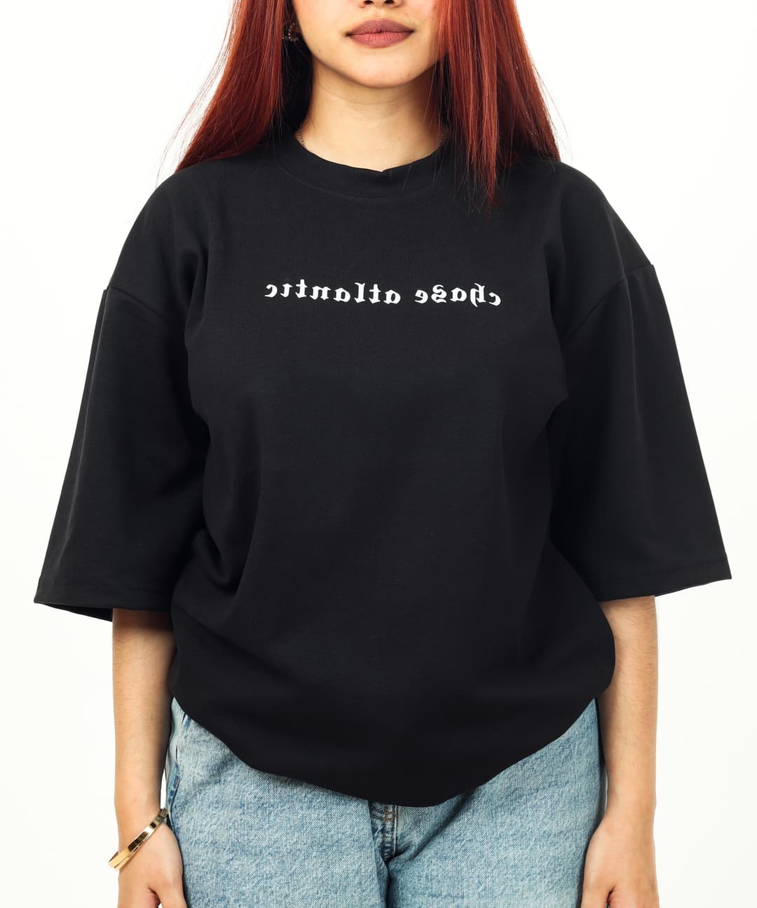 Cold Waters | Black Unisex Oversized Tee | Snob