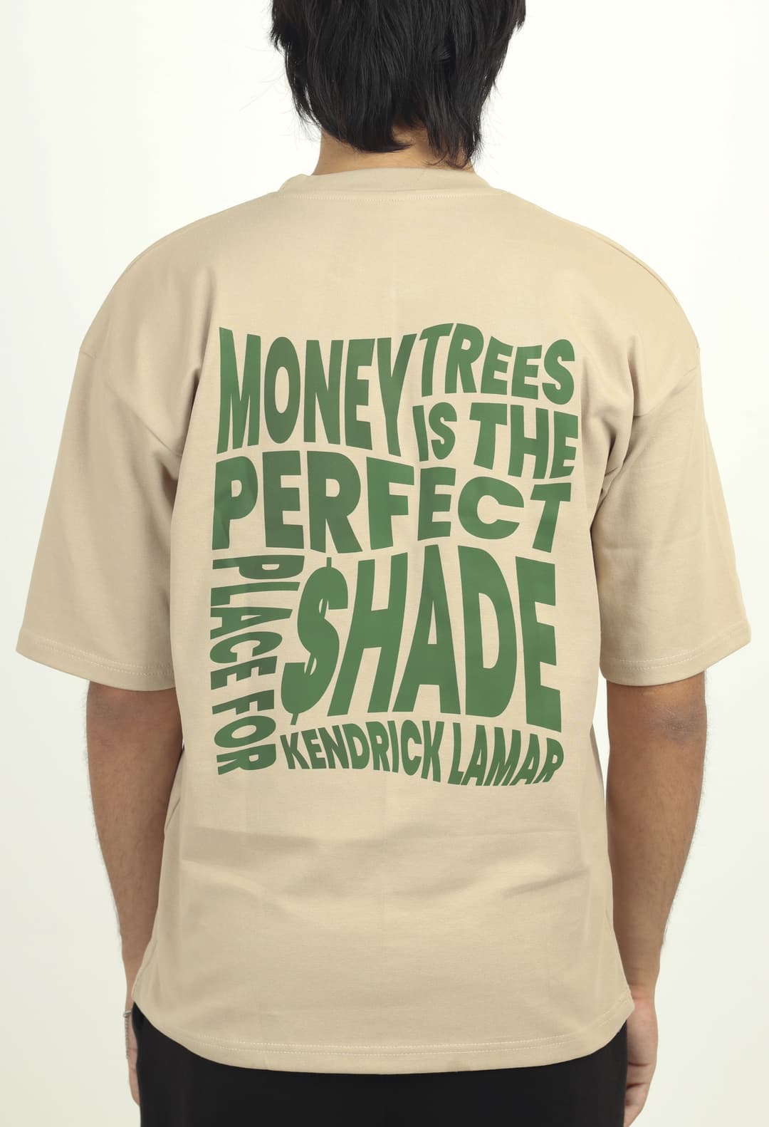 Money Talks | Beige Unisex Oversized Tee | Snob