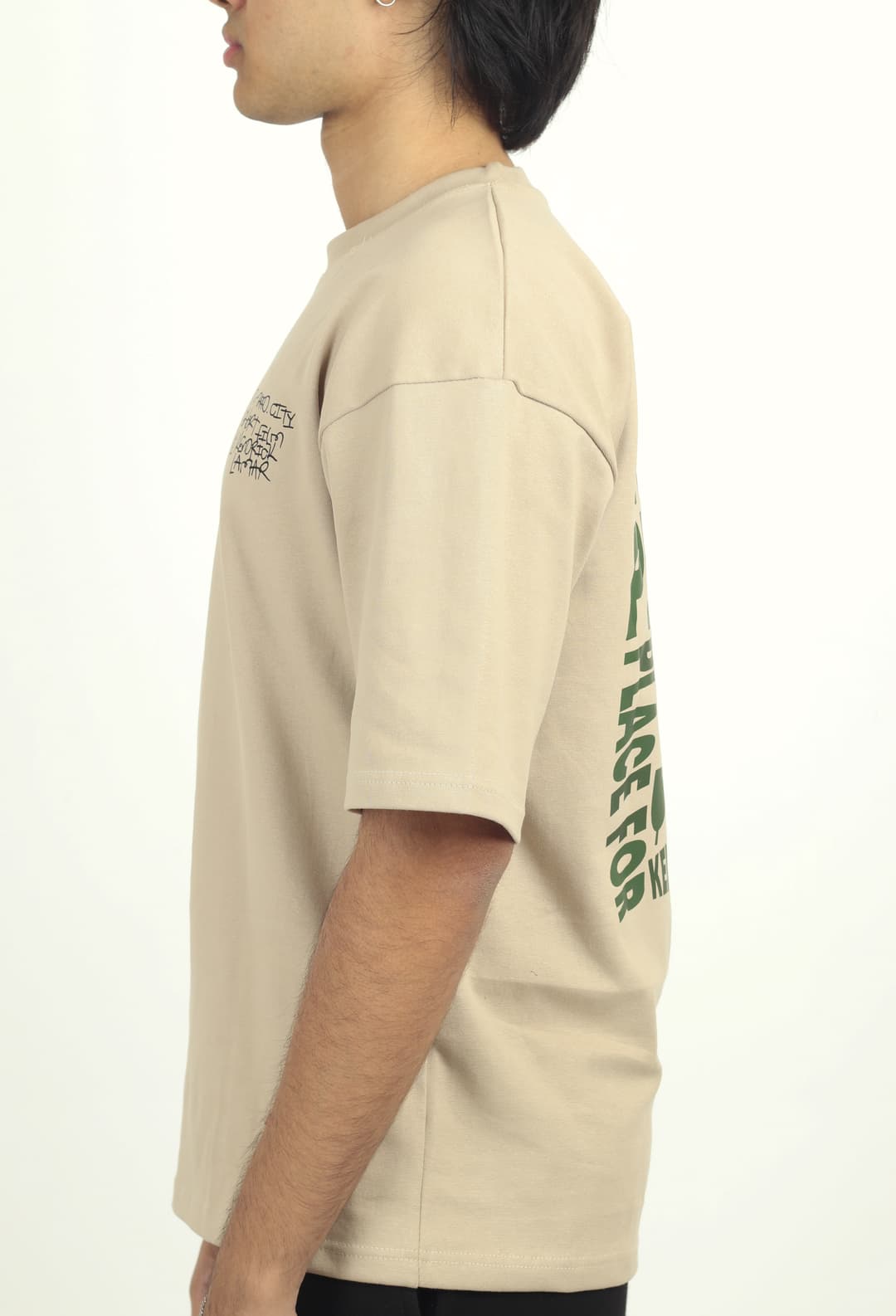 Money Talks | Beige Unisex Oversized Tee