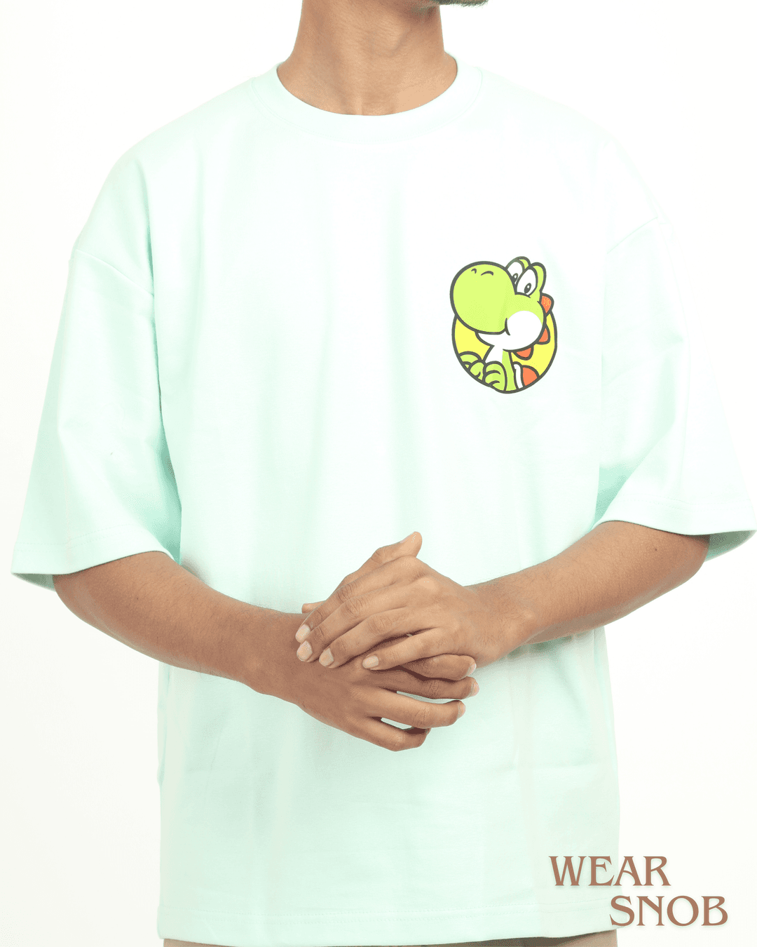 Yoshi | Pastel Green Unisex Oversized Tee | Snob