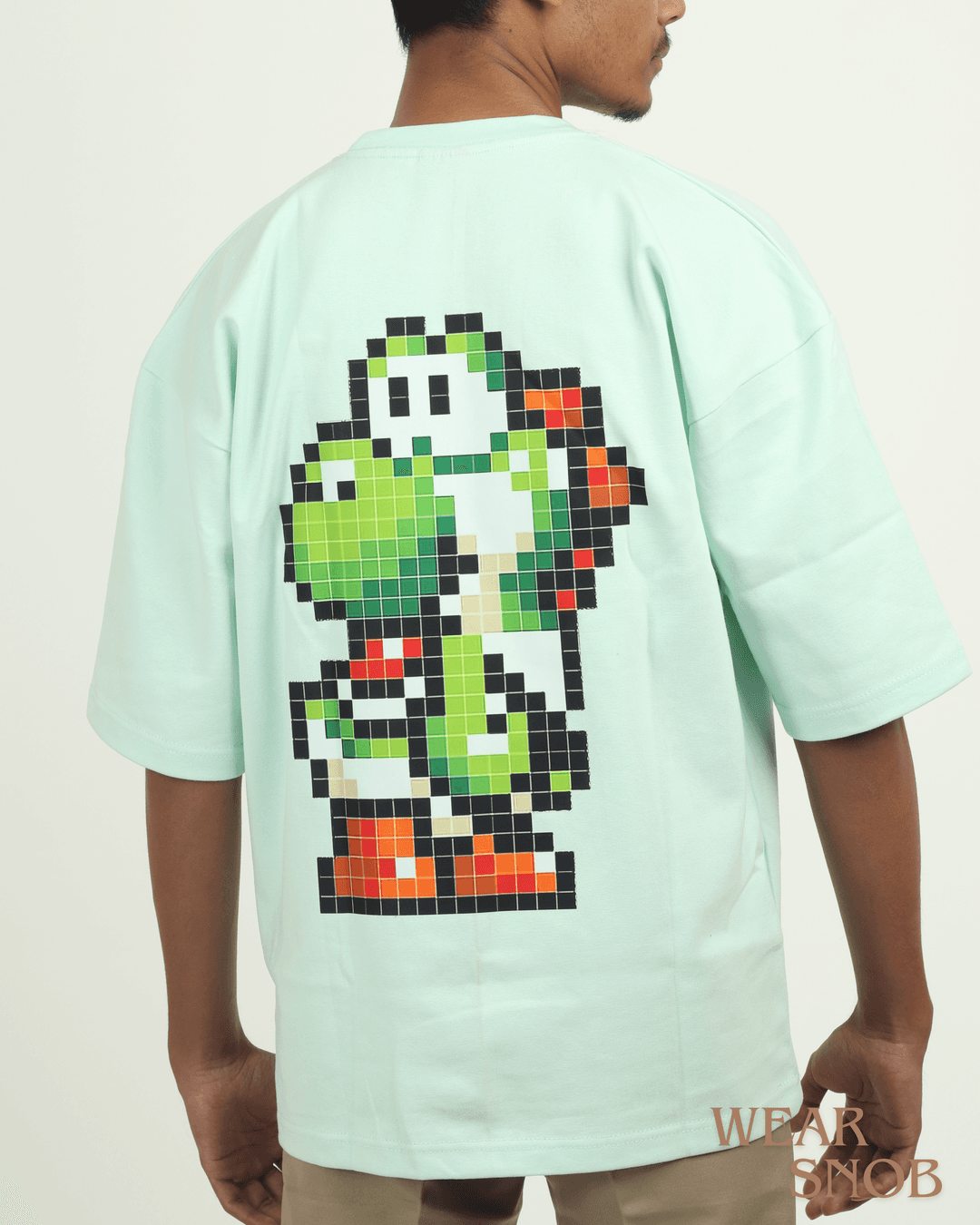 Yoshi | Pastel Green Unisex Oversized Tee | Snob